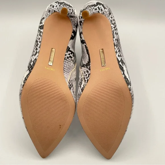 LOUISE ET CIE SID Black White Snake POINTY TOE BOOTS Womens Size 7 - Picture 9 of 12